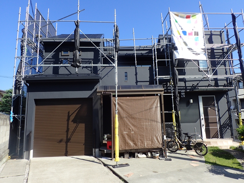 神奈川県川崎市多摩区ジョリパット外壁塗装　足場解体